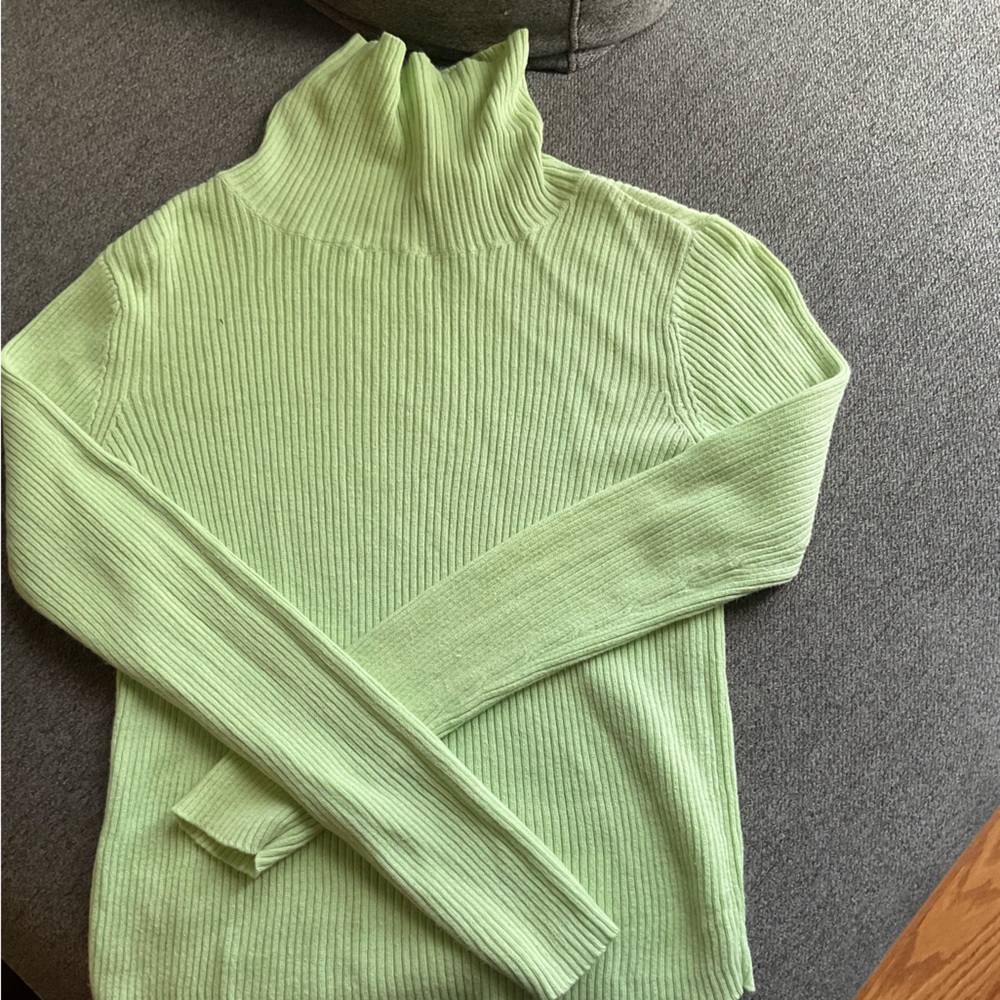 Green turtleneck top